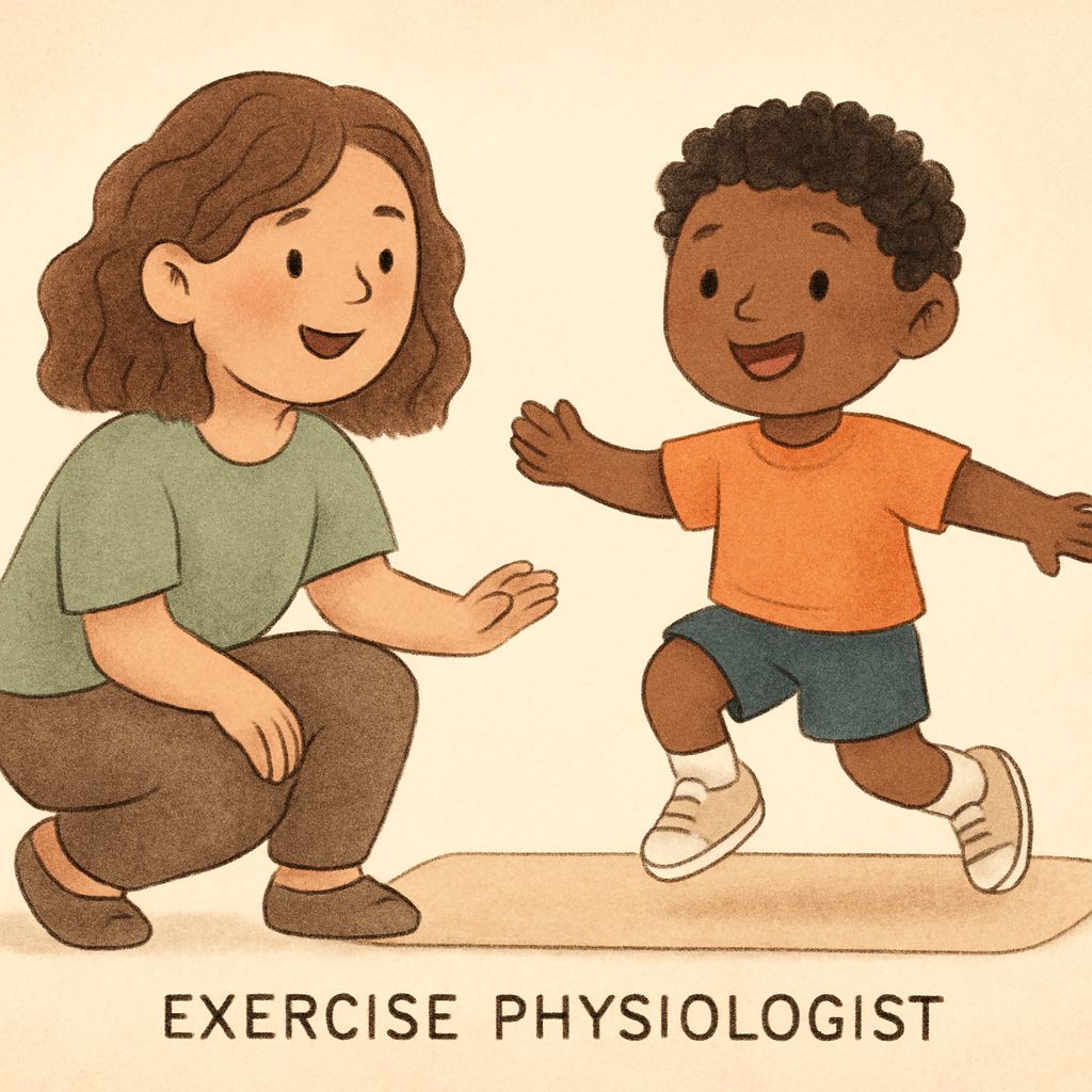 Physiologist guiding a patient through a supervised strength training session.