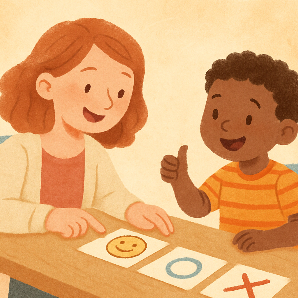 Educational visual explaining positive behaviour therapy principles.