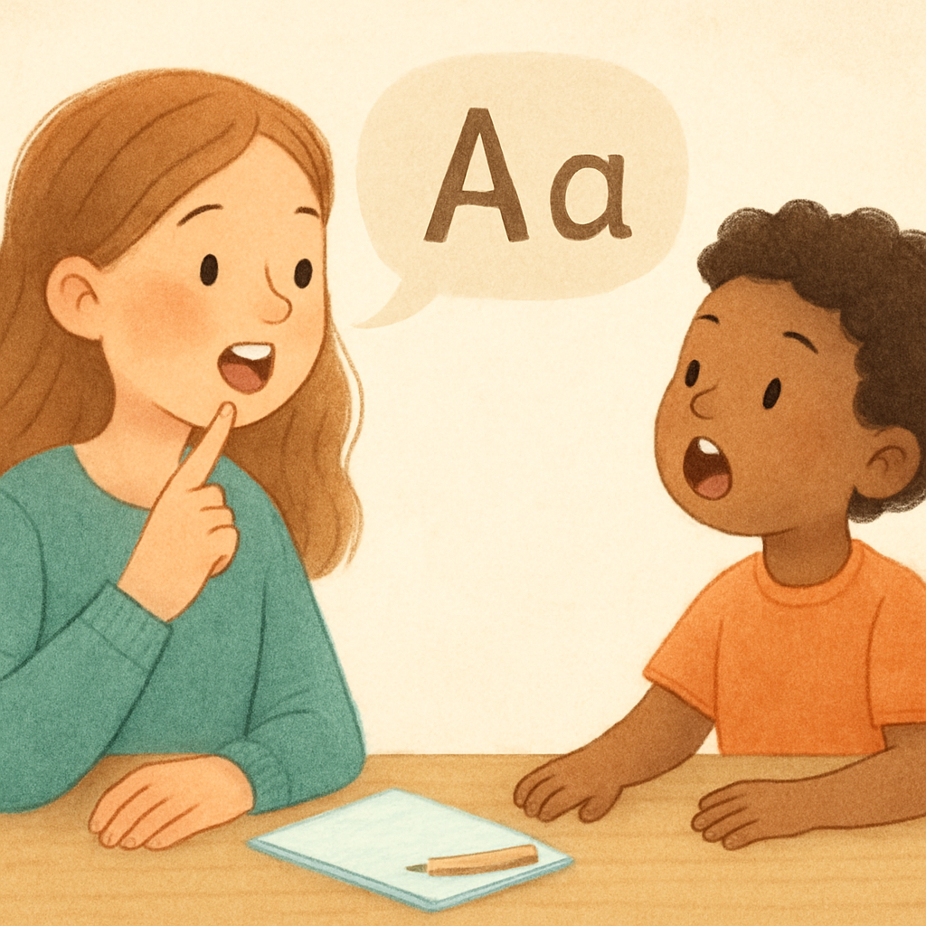 Therapy session focused on improving pronunciation and clarity.