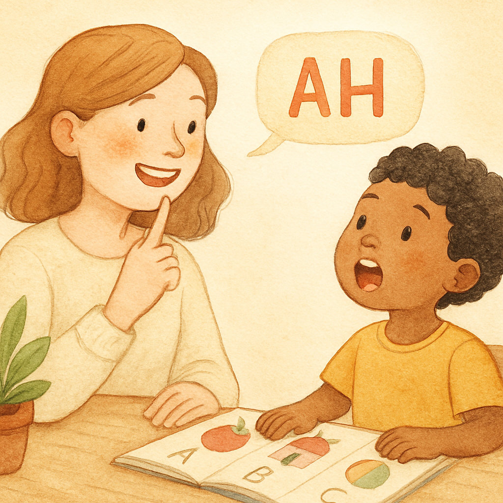 Speech therapy session using toys and games to improve a child’s communication skills.