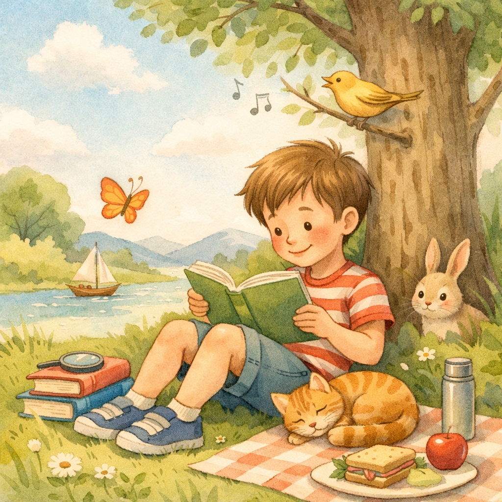 Teenager reading a book instead of playing video games.