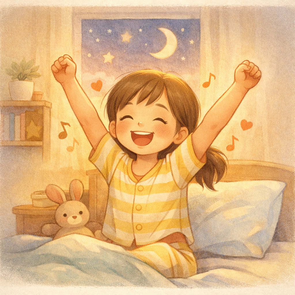 Educational graphic highlighting improved mood, focus, and sleep quality when screens are avoided at night.